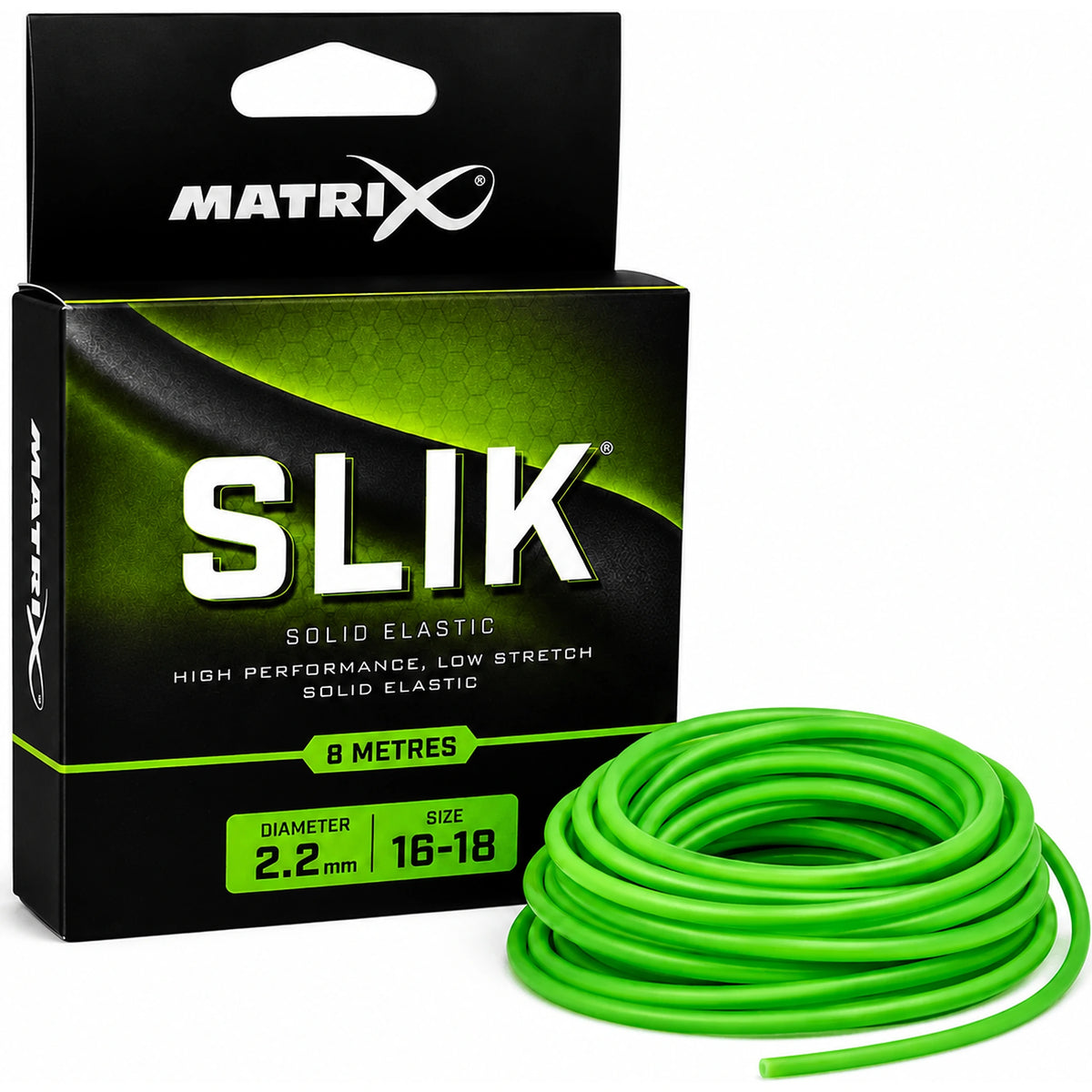 Matrix SLIK Elastic 8 m – 2,2 mm groen, maat 16–18