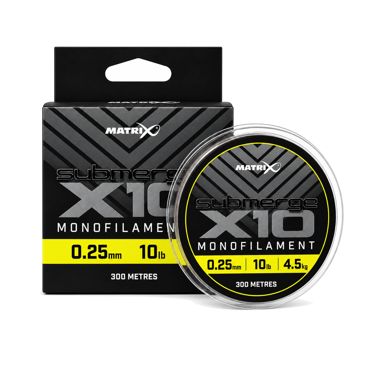 Matrix Submerge XD Monofilament 300 m – verpakking en lijnspoel 0,25 mm, 10 lb, 4,5 kg