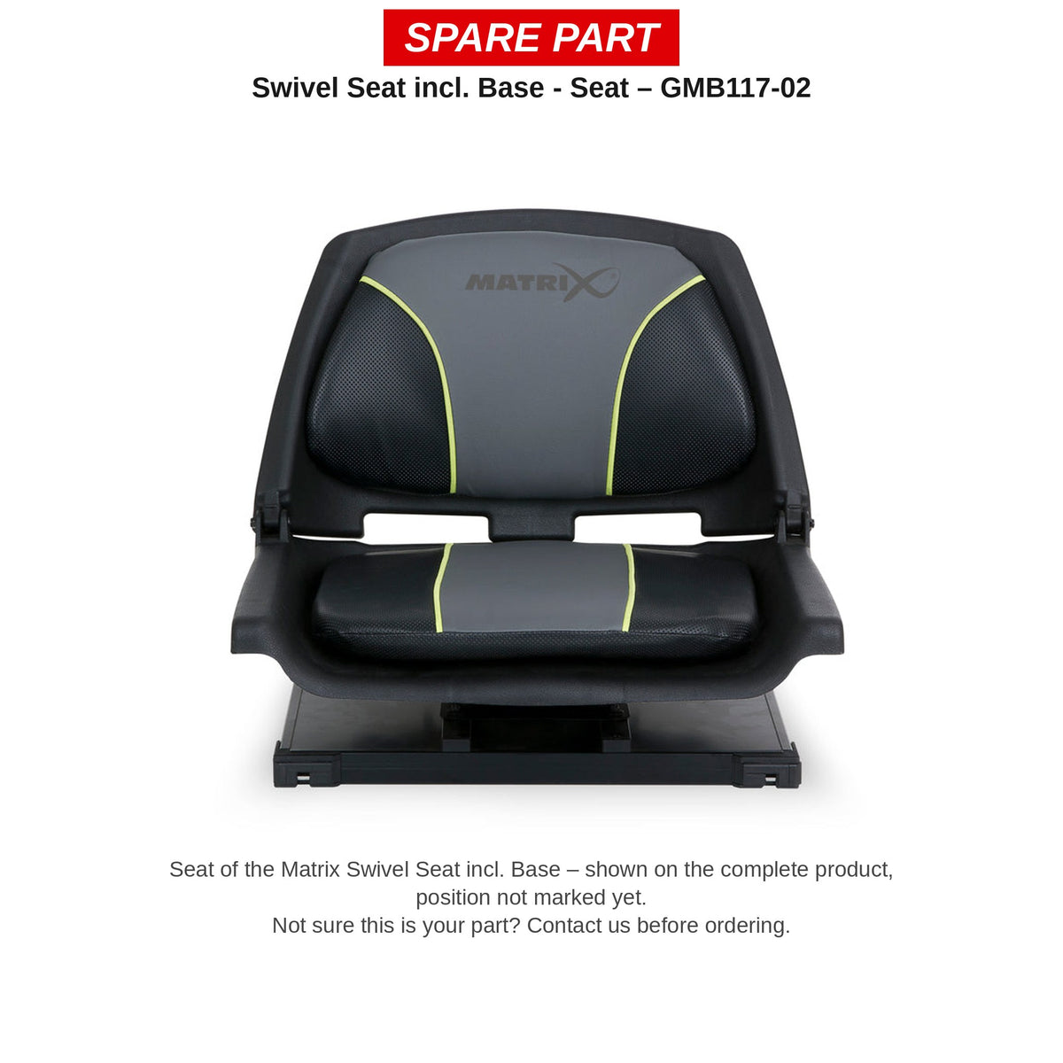 Matrix Swivel Seat incl. Base - Seat – Zitting voor Swivel Seat