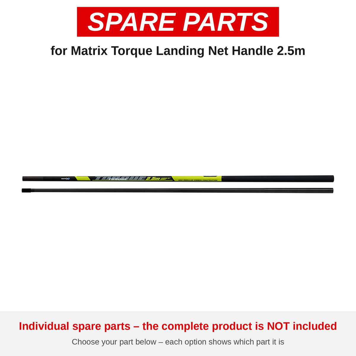 Matrix Torque Landing Net Handle 2.5m – onderdelen (GLN060-01)