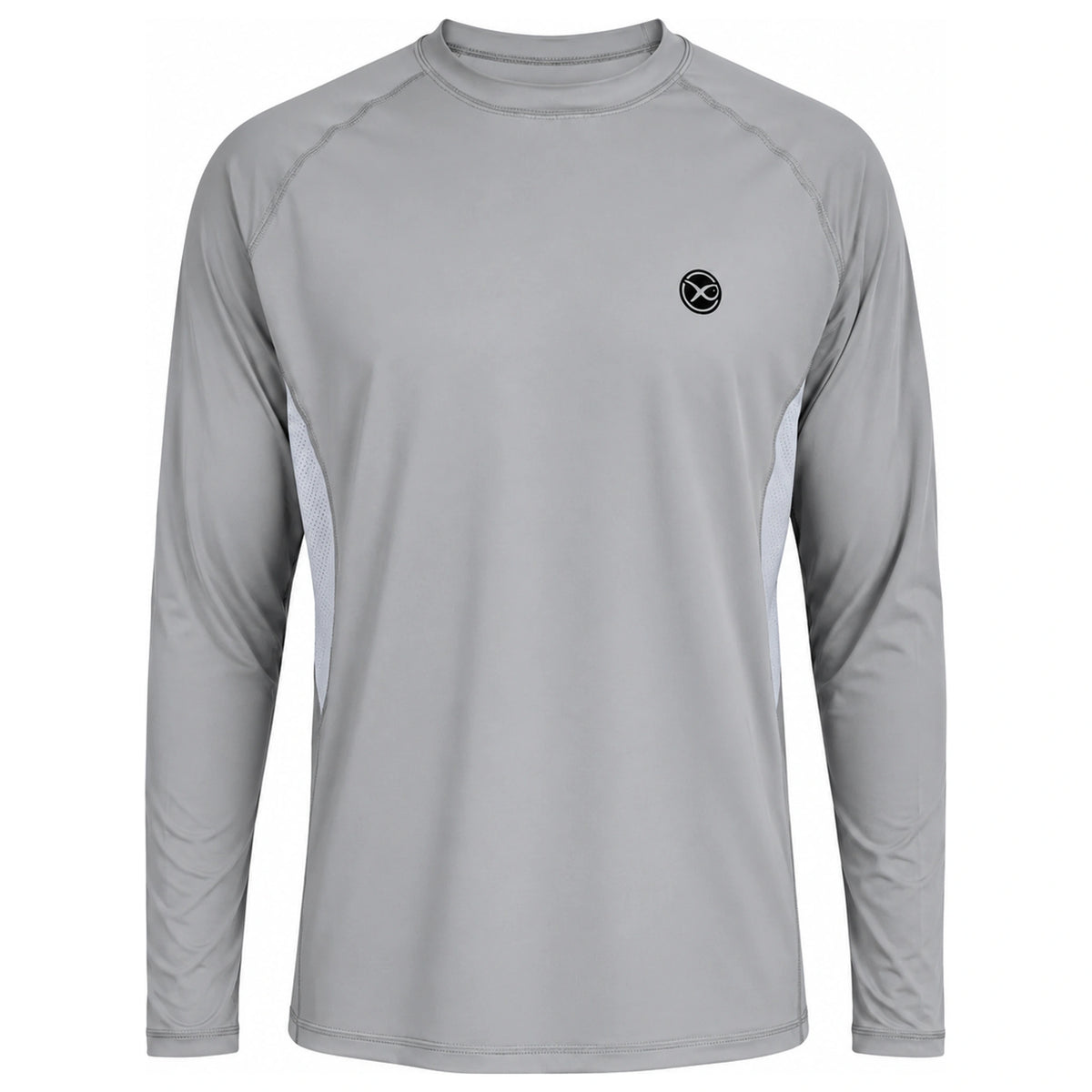 Matrix UV Protective Long Sleeve T-Shirt – lichtgrijs zonneshirt met lange mouwen en Matrix-logo op de borst