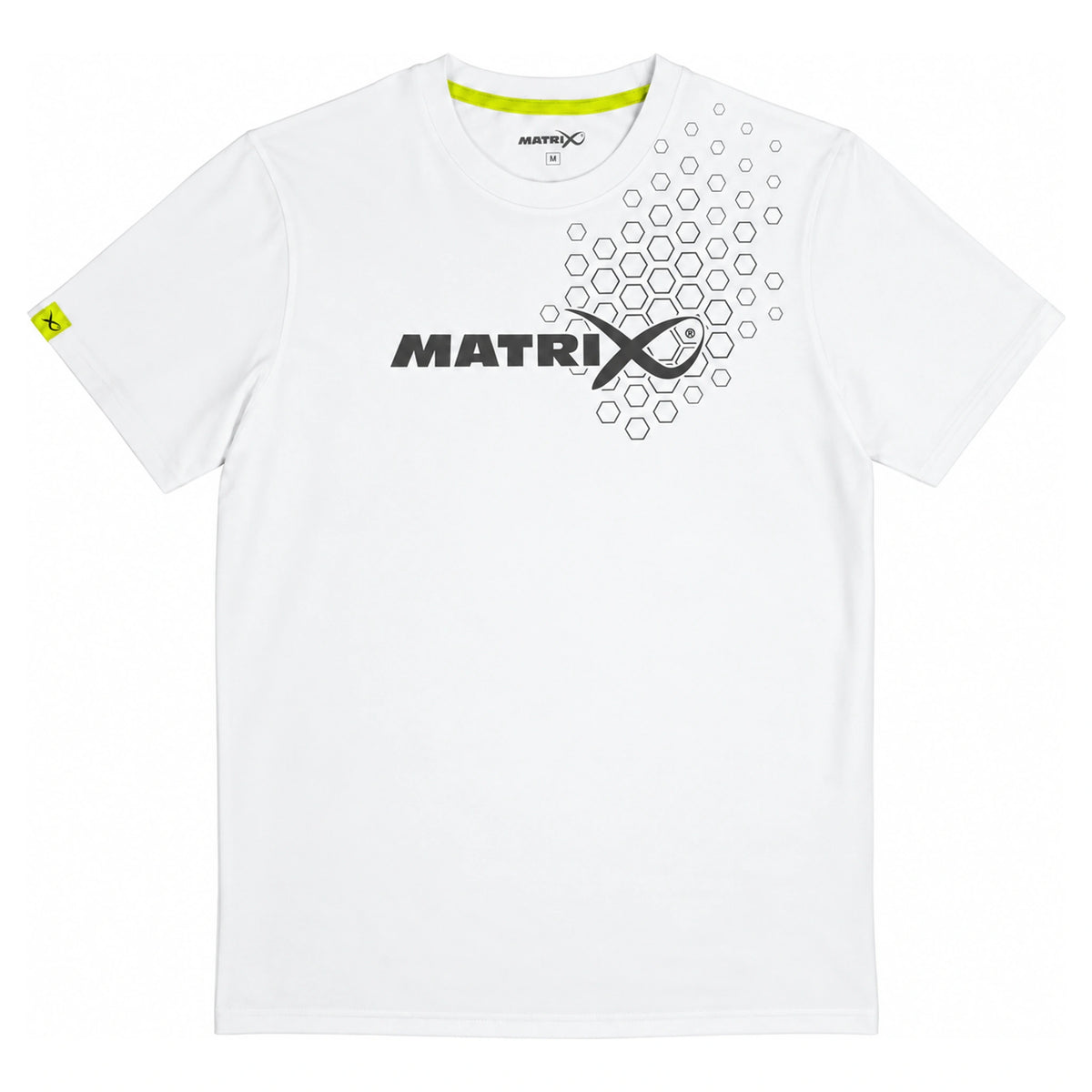 Matrix Hex Print wit T-shirt met logo en zeshoekpatroon
