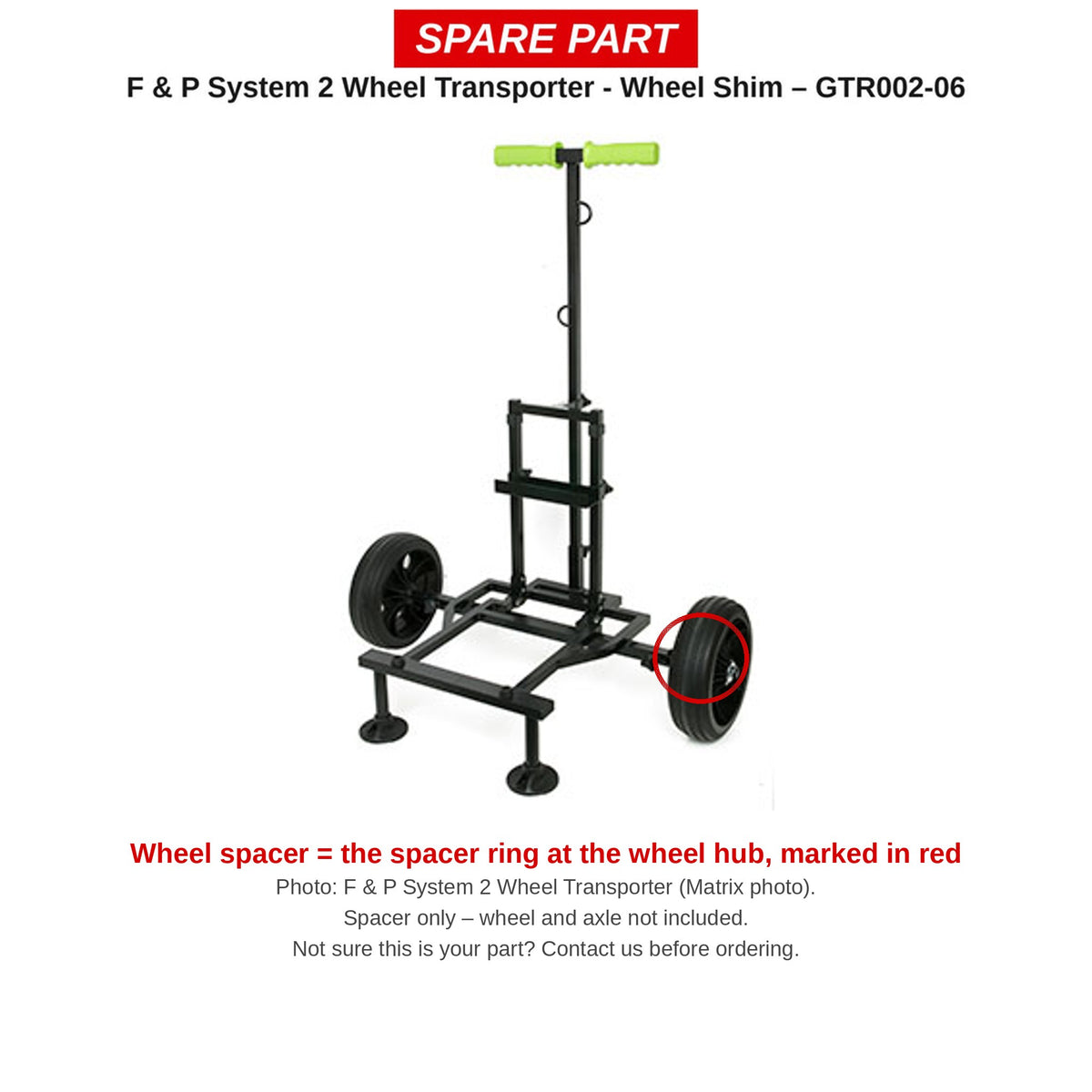 Matrix Wielvulring F & P System 2 Wheel Transporter – GTR002-06