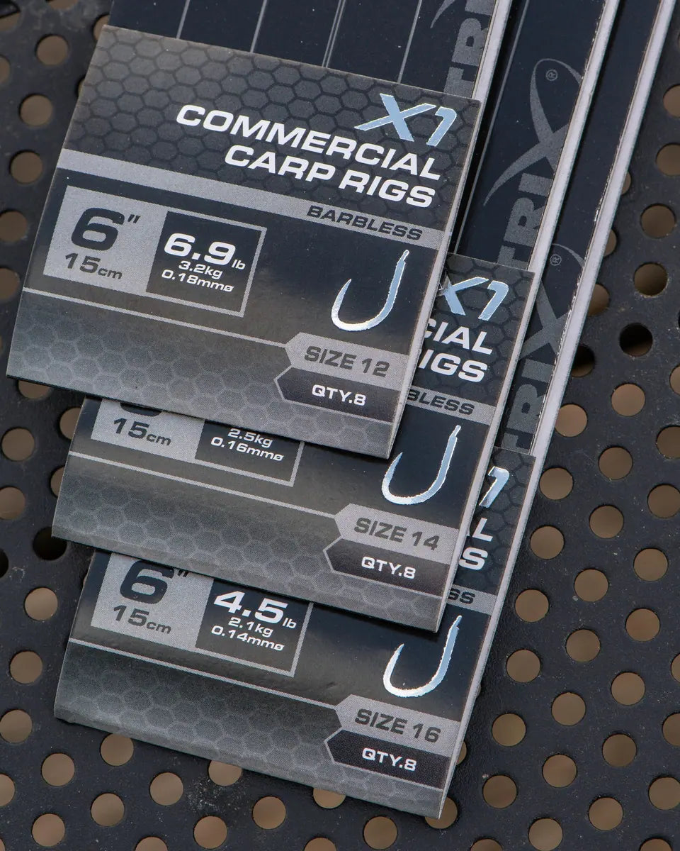 Matrix X1 Commercial Carp 15cm Rigs 15 cm Onderlijnen zonder Weerhaak (8 stuks) GRR098/GRR099/GRR100 – productfoto 6