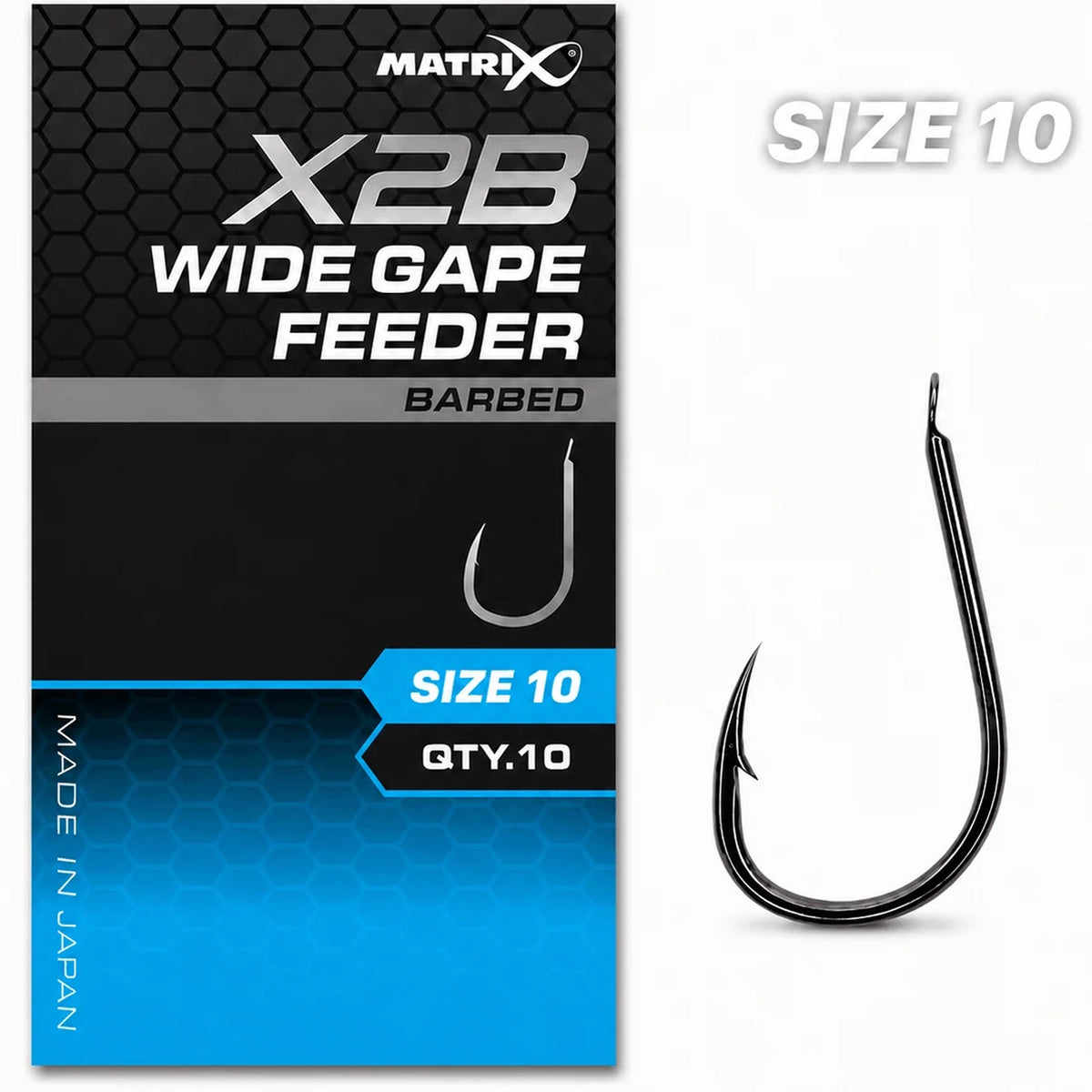 Matrix X2B Wide Gape Feeder Barbed – haak met weerhaak, maat 10