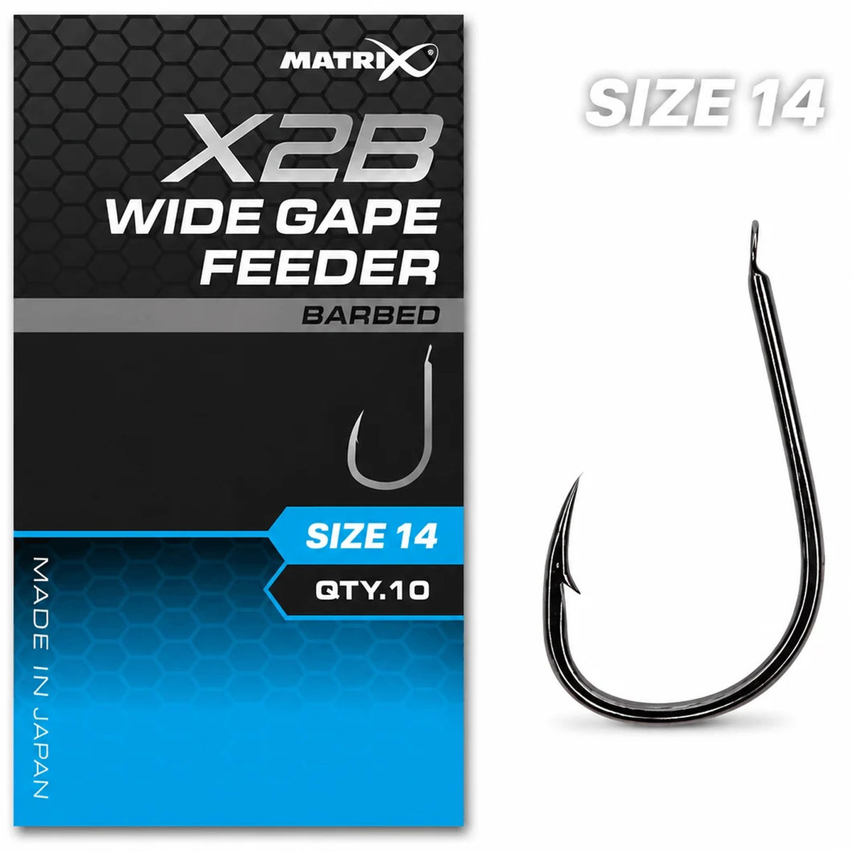 Matrix X2B Wide Gape Feeder Barbed – haak met weerhaak, maat 14