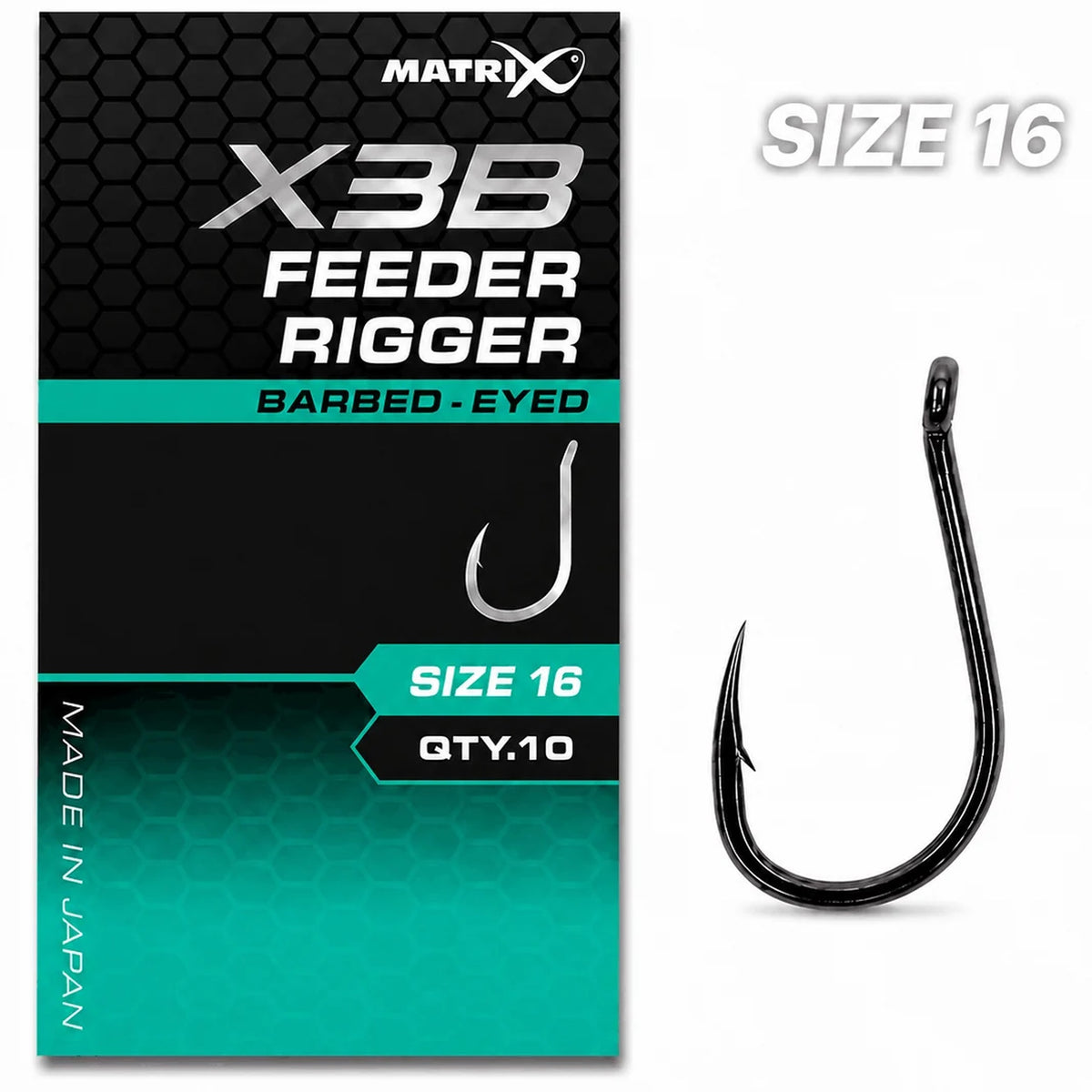 Matrix X3B Feeder Rigger Barbed Eyed – maat 16