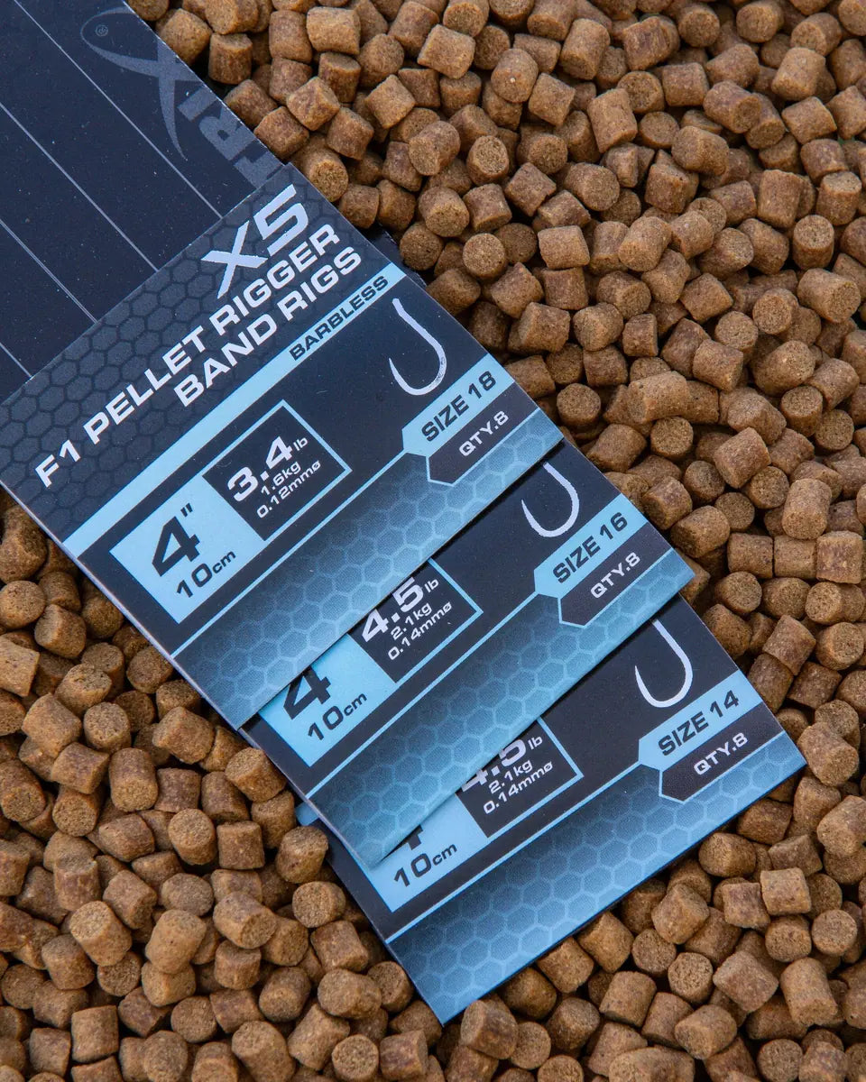 Matrix X5 F1 Pellet Rigger 10cm Band Rigs 10 cm Onderlijnen met Bait Band (8 stuks) GRR107/GRR108/GRR109 – productfoto 8