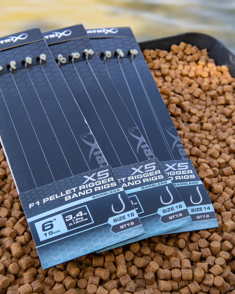 Matrix X5 F1 Pellet Rigger 15cm Band Rigs 15 cm Onderlijnen met Bait Band (8 stuks) GRR110/GRR111/GRR112 – productfoto 7
