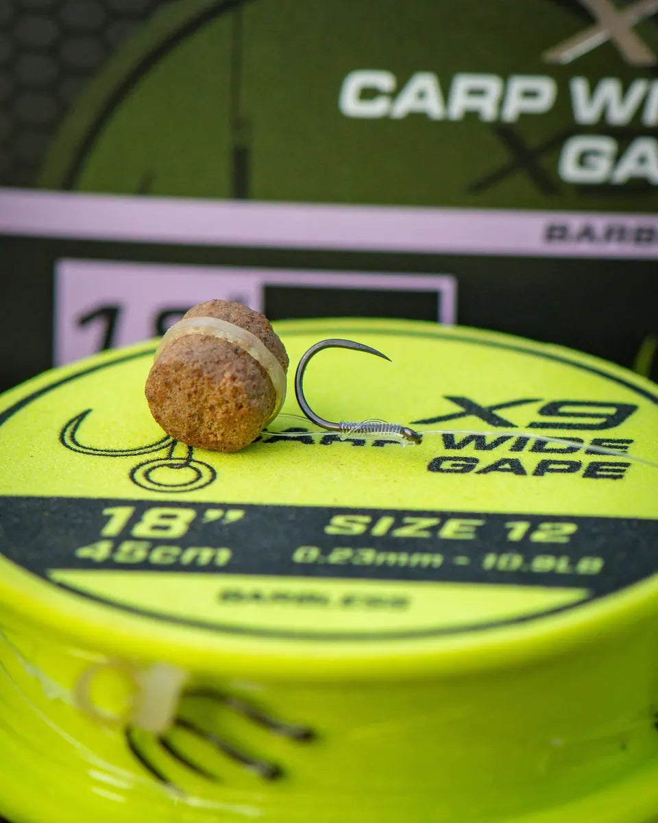 Matrix X9 Carp Wide Gape 45cm Band Rigs 45 cm Onderlijnen met Bait Band (8 stuks) GRR131/GRR132/GRR133 – productfoto 3