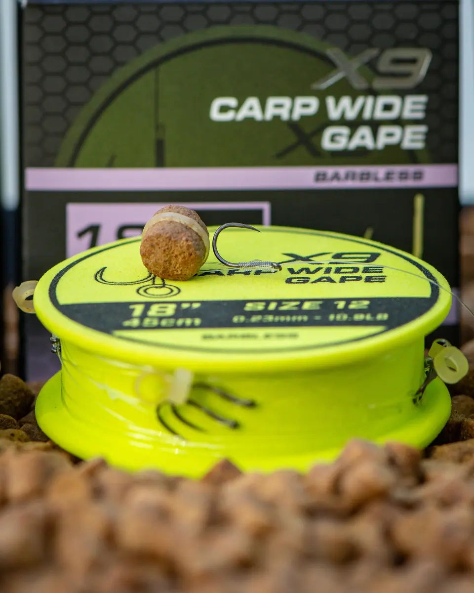Matrix X9 Carp Wide Gape 45cm Band Rigs 45 cm Onderlijnen met Bait Band (8 stuks) GRR131/GRR132/GRR133 – productfoto 4