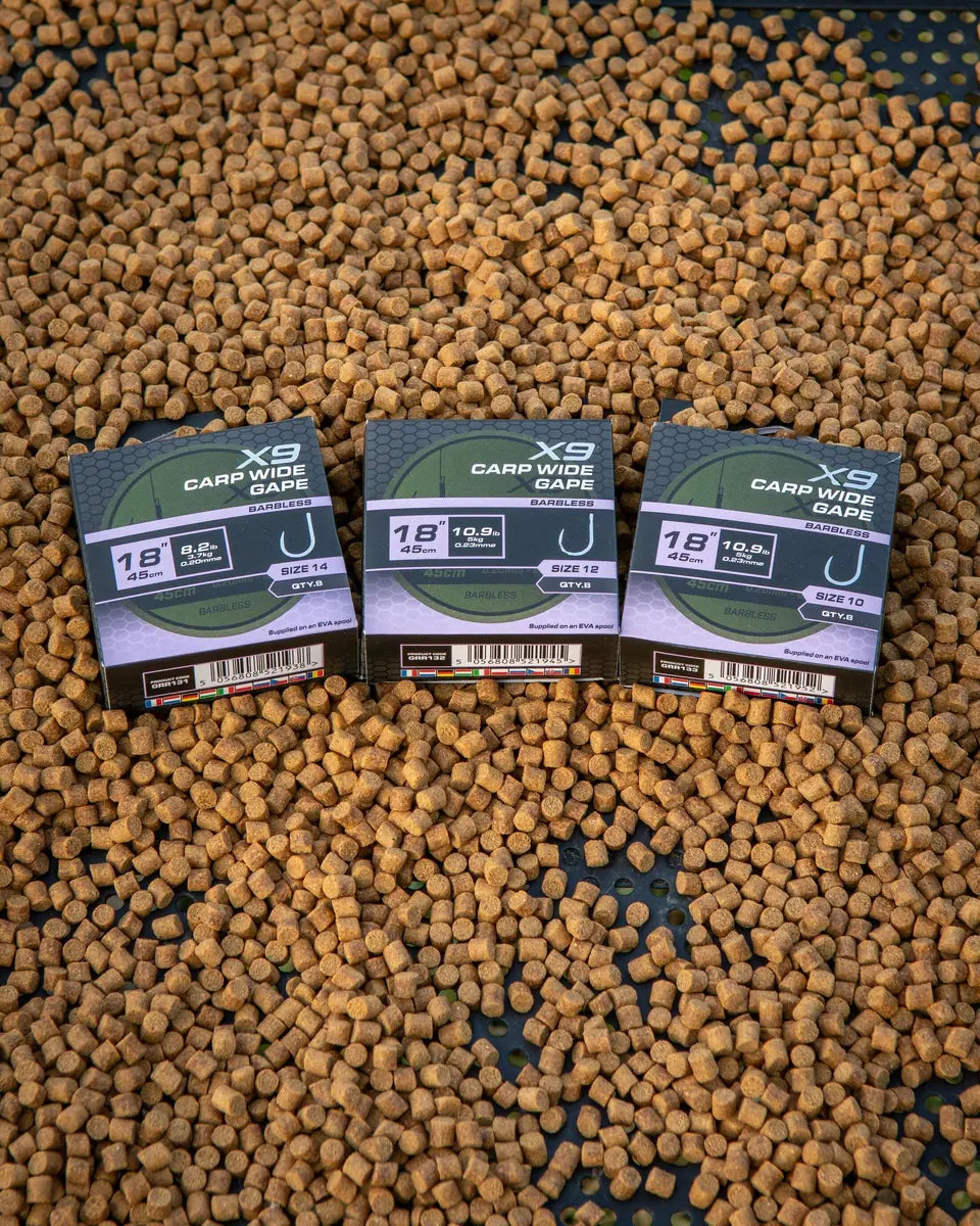 Matrix X9 Carp Wide Gape 45cm Band Rigs 45 cm Onderlijnen met Bait Band (8 stuks) GRR131/GRR132/GRR133 – productfoto 5