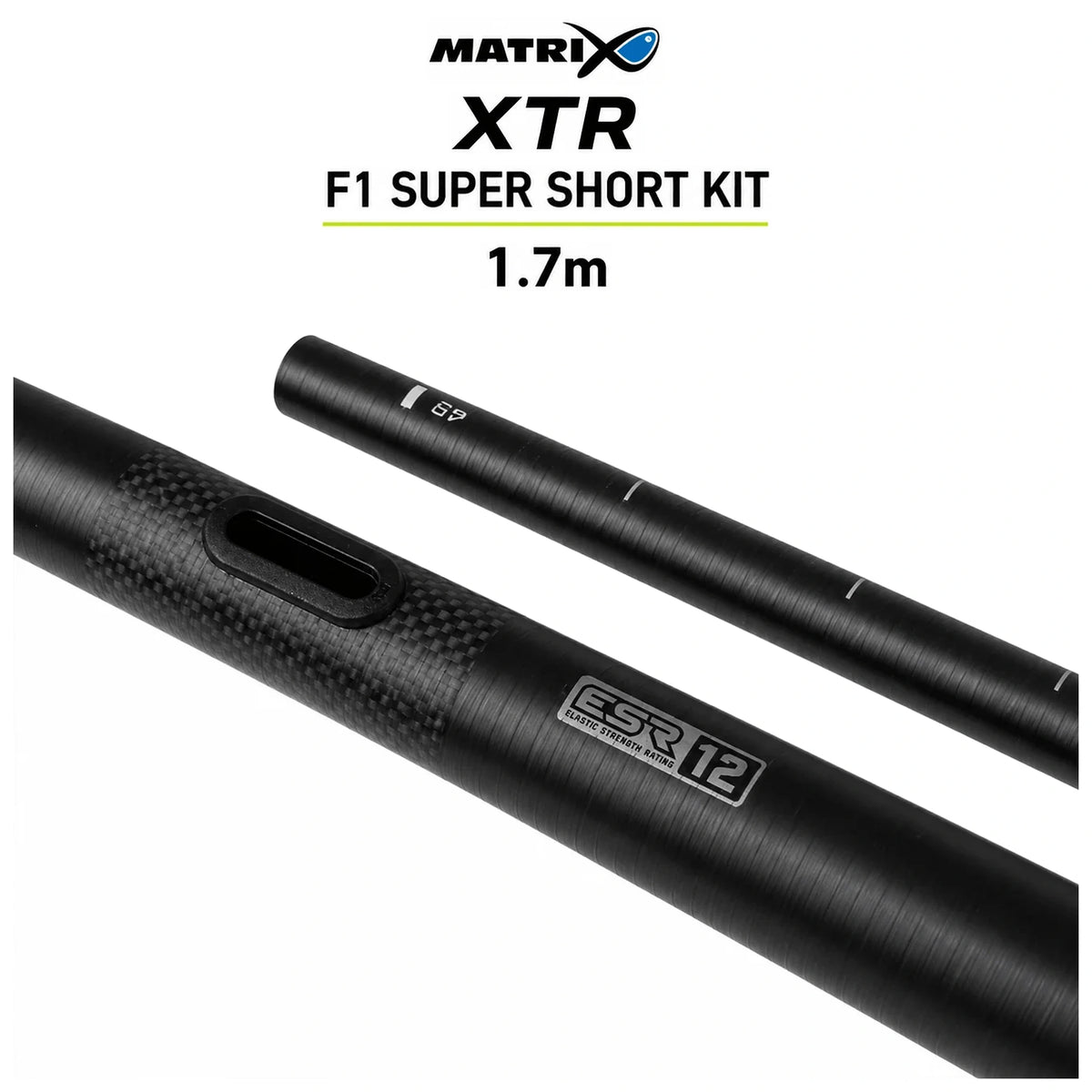 Matrix XTR F1 Super Short Kit 1,7 m met twee zwarte carbon delen, ovale opening en ESR 12-opdruk