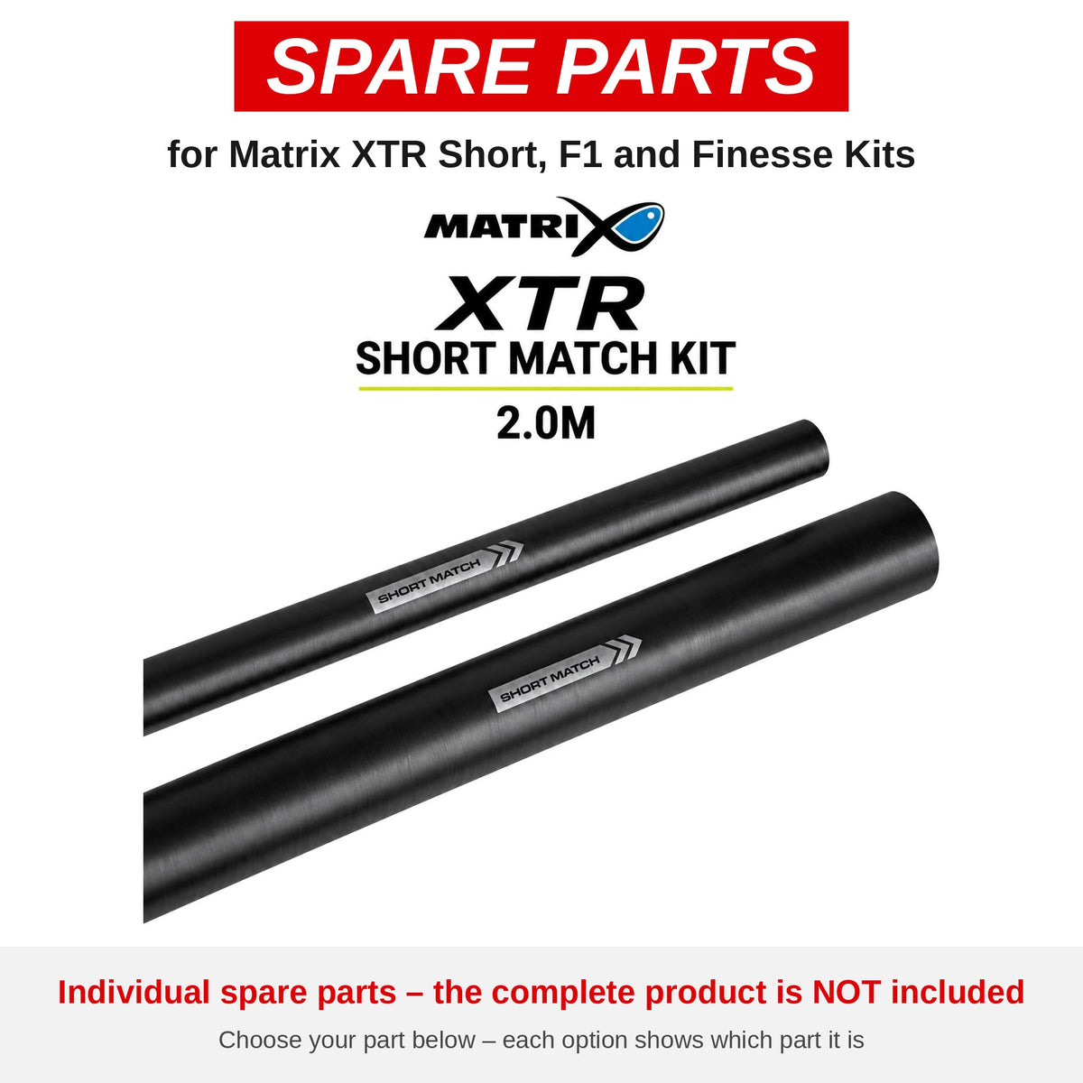 Matrix XTR Short, F1 and Finesse Kits – onderdelen (GPP136)