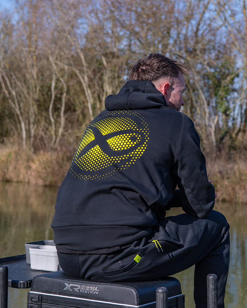 FADE LOGO HOODY - BLACK/LIME