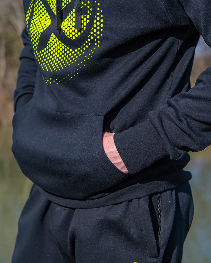 FADE LOGO HOODY - BLACK/LIME