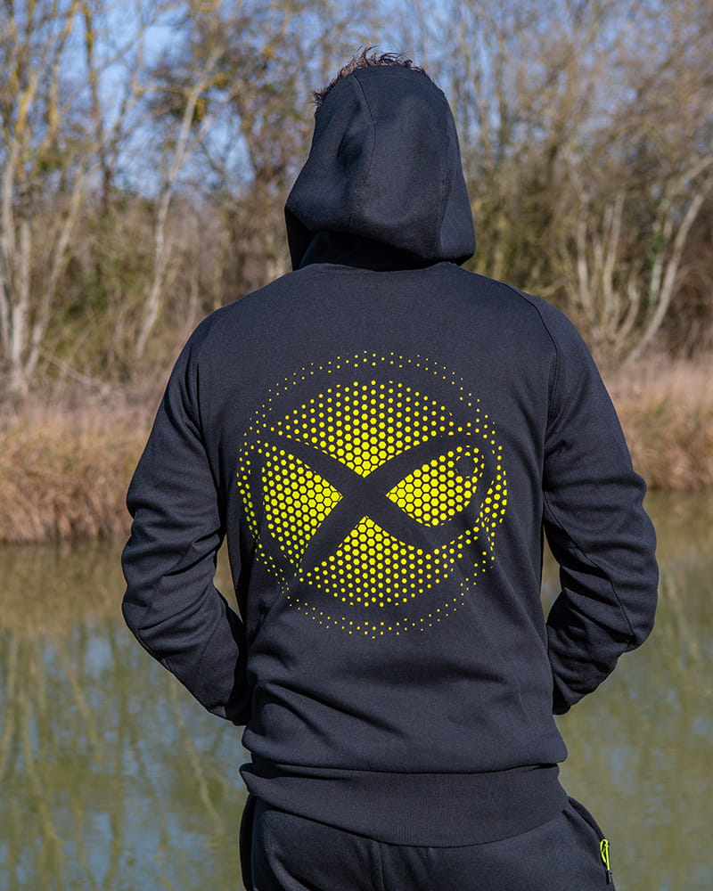 FADE LOGO HOODY - BLACK/LIME