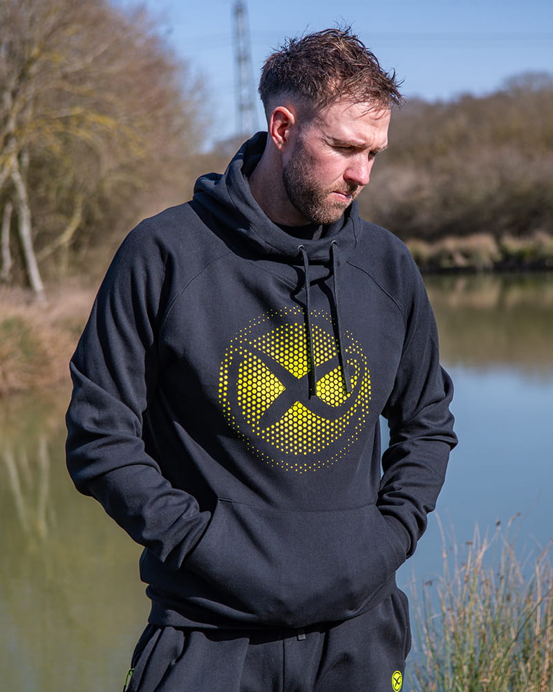 FADE LOGO HOODY - BLACK/LIME