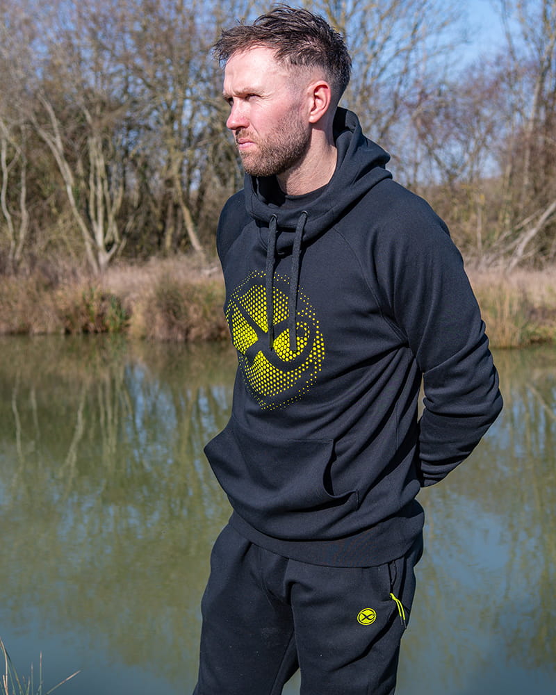 FADE LOGO HOODY - BLACK/LIME