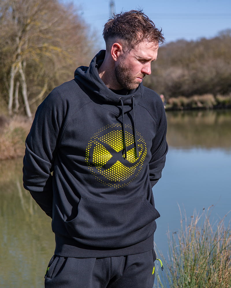 FADE LOGO HOODY - BLACK/LIME