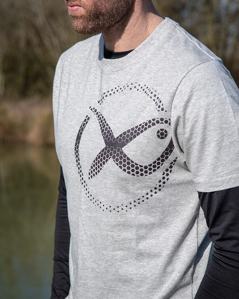 MESH LOGO T-SHIRT - GREY