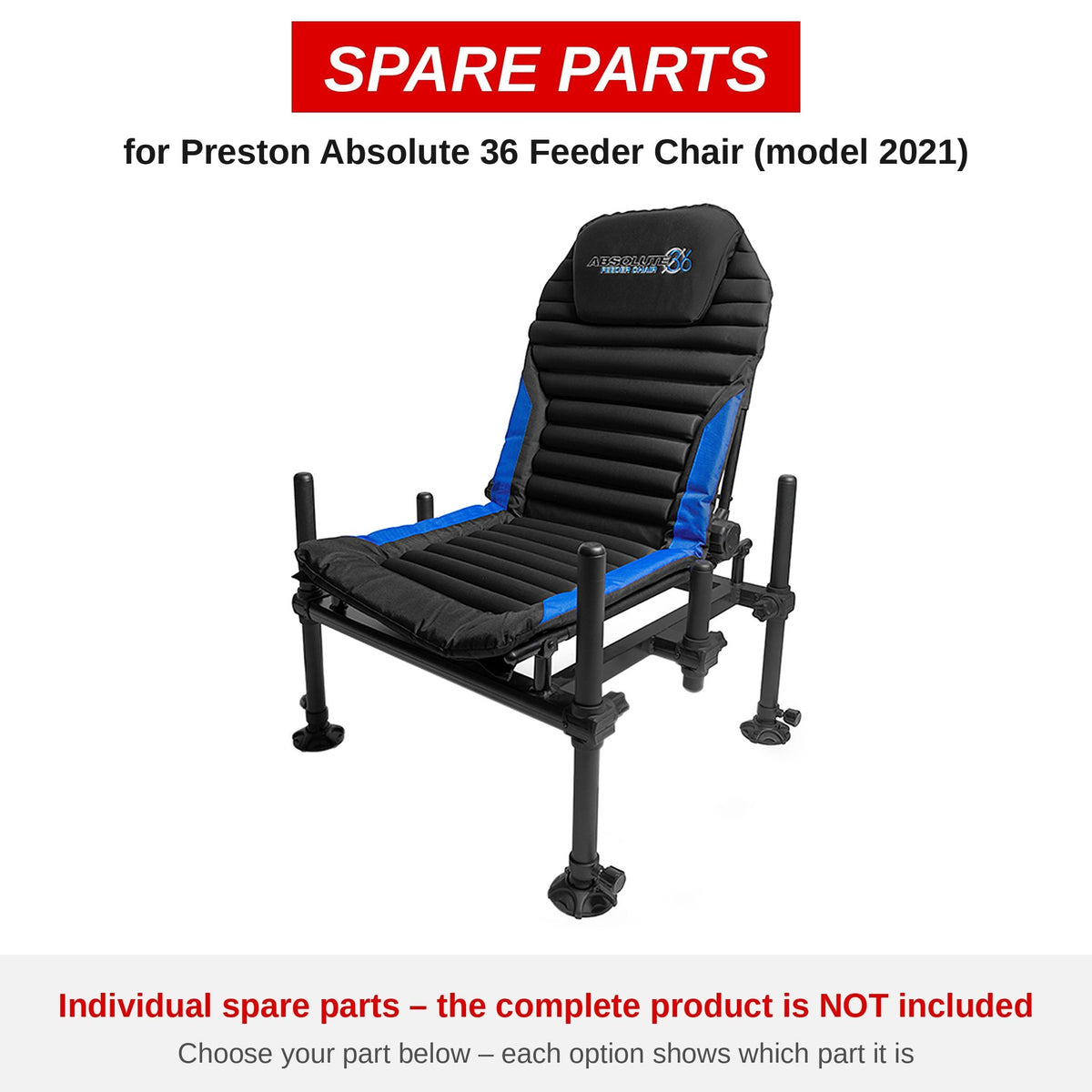 Preston Absolute 36 Feeder Chair (model 2021) – onderdelen (P0120021)