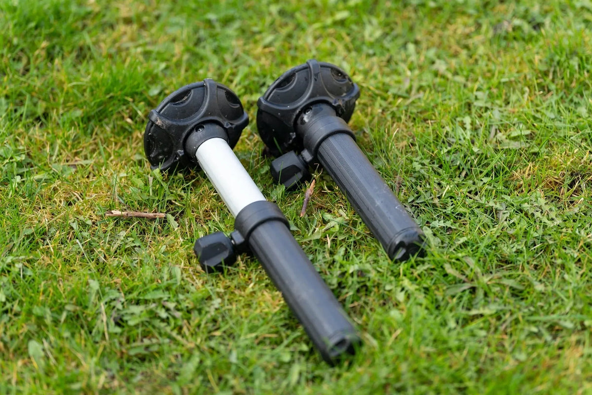 Preston Absolute ST 20 cm Leg – korte telescopische zitkistpoot naast een standaardpoot
