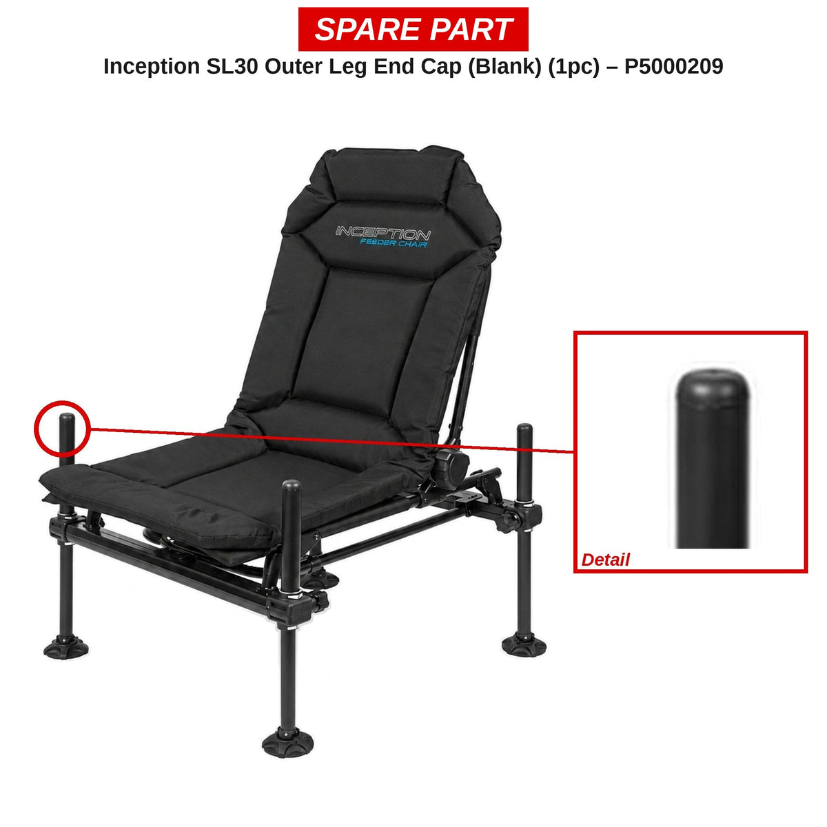Preston Afdekkapje poot voor Inception feederstoel – P5000209
