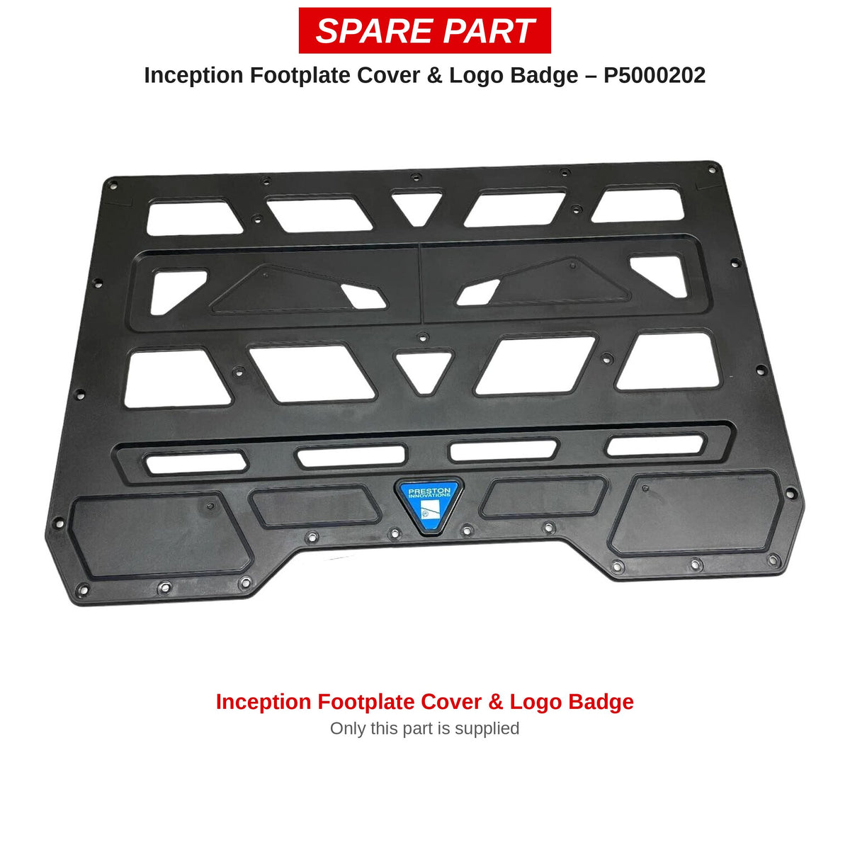 Preston Afdekplaat met logo voor Inception voetplateau – P5000202