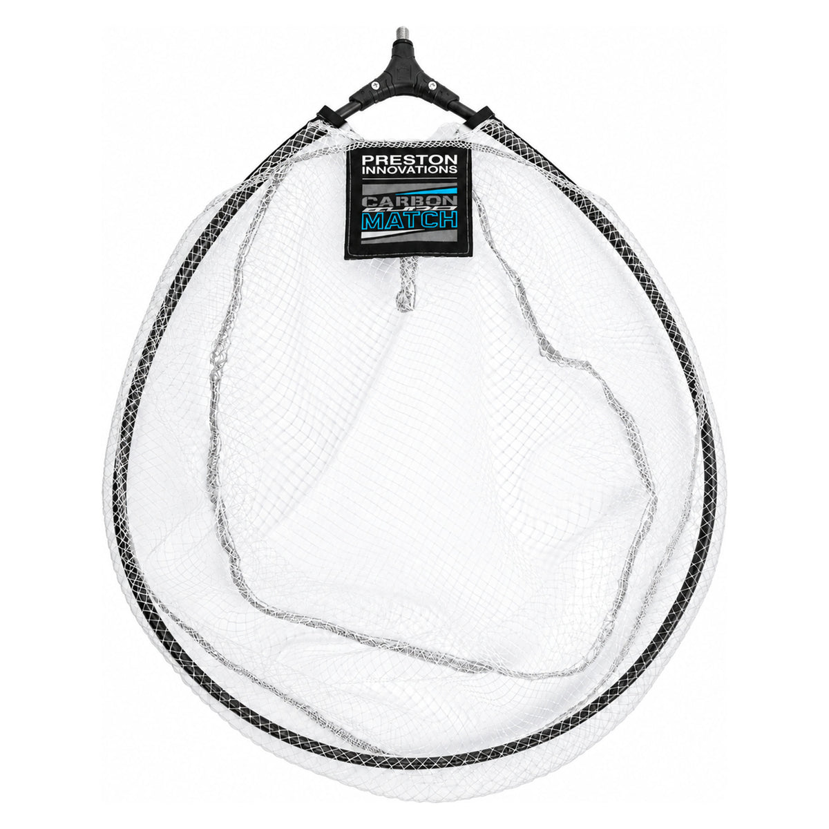 Preston Carbon Euro Match Landing Net – complete netkop met wit nylon gaas