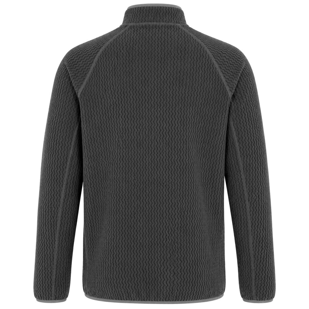 Preston Core Collection Zig Zag Fleece, achterzijde met grijze zigzagstructuur en raglannaden