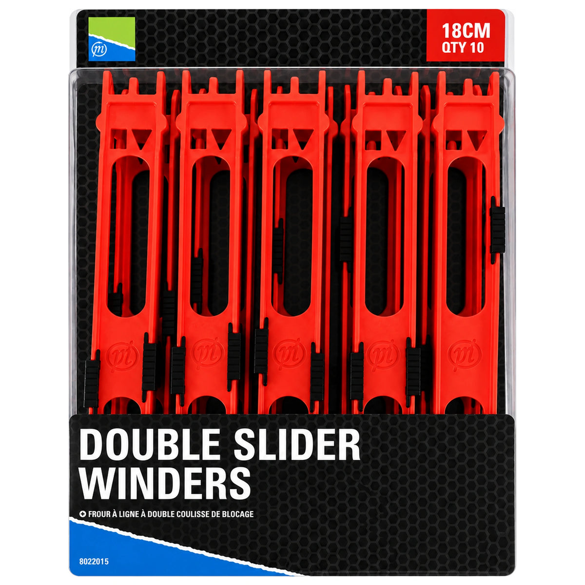 Preston Double Slider Winders 18 cm rood