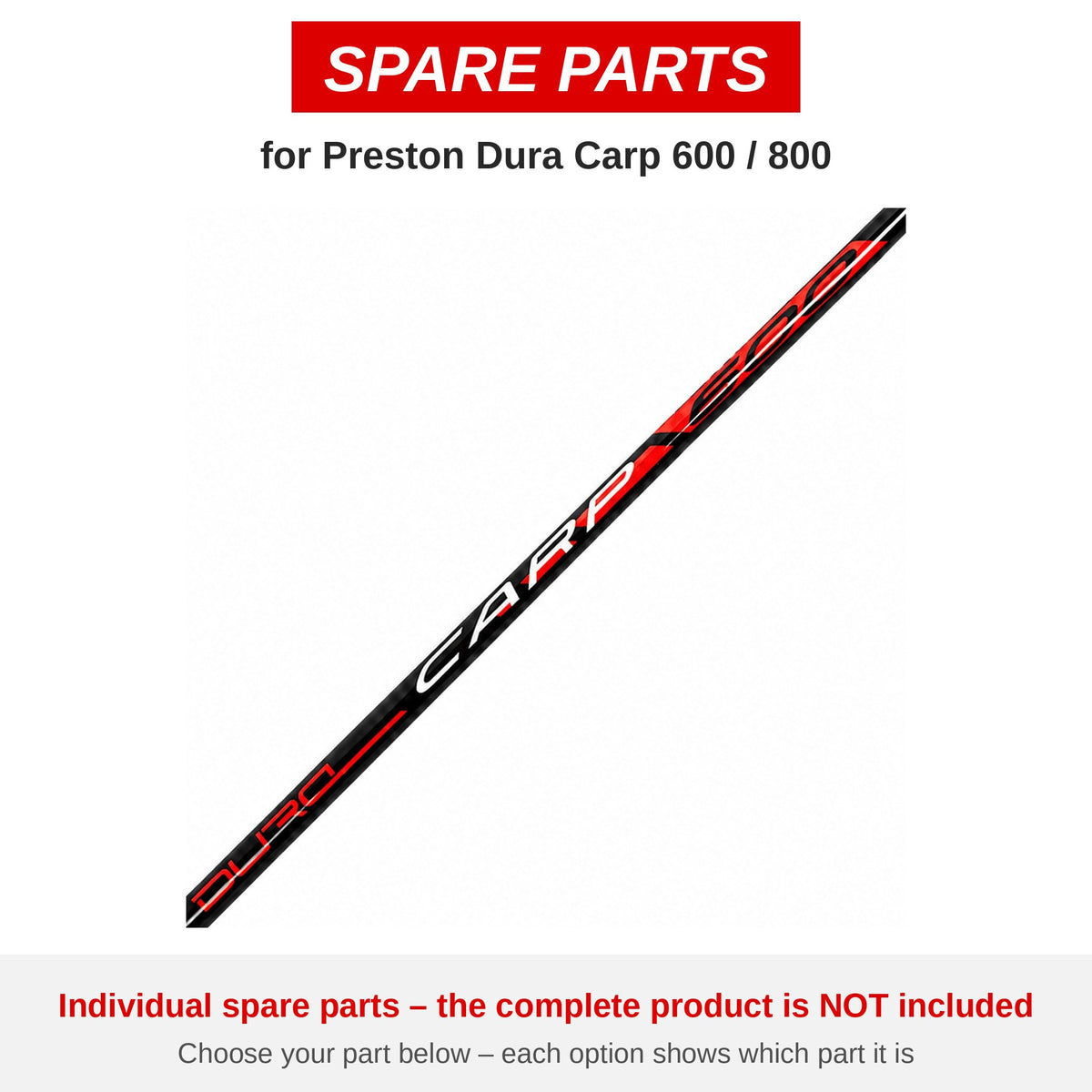 Preston Dura Carp 600 / 800 – onderdelen (P0240076)