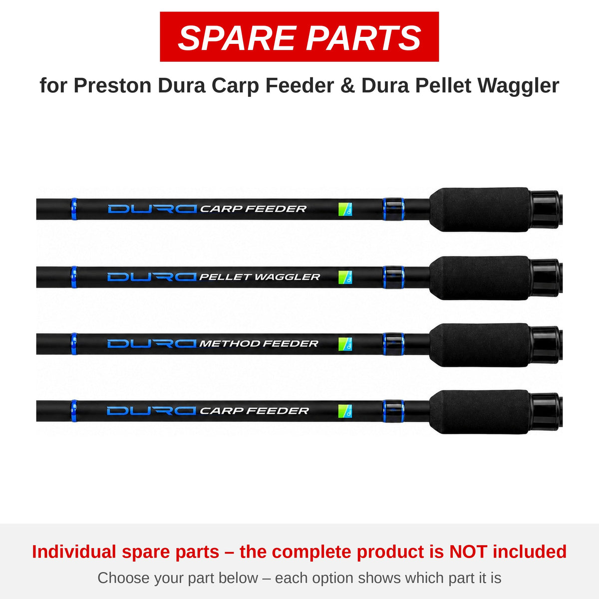 Preston Dura Carp Feeder & Dura Pellet Waggler – onderdelen (P0060008)