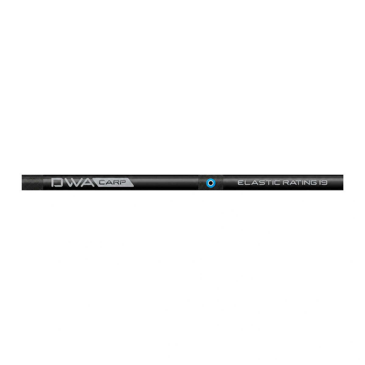 Preston DWA Kits Carp – zwarte carbon topset met DWA CARP-opdruk, blauwe Roller Pulla-opening en ELASTIC RATING 19
