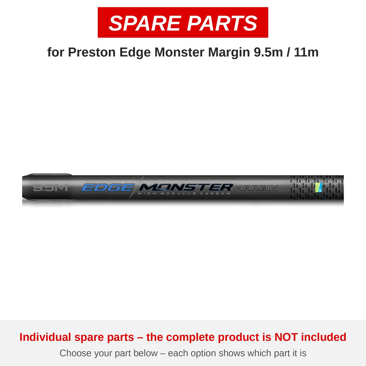 Preston Edge Monster Margin 9.5m / 11m – onderdelen (P0240091)