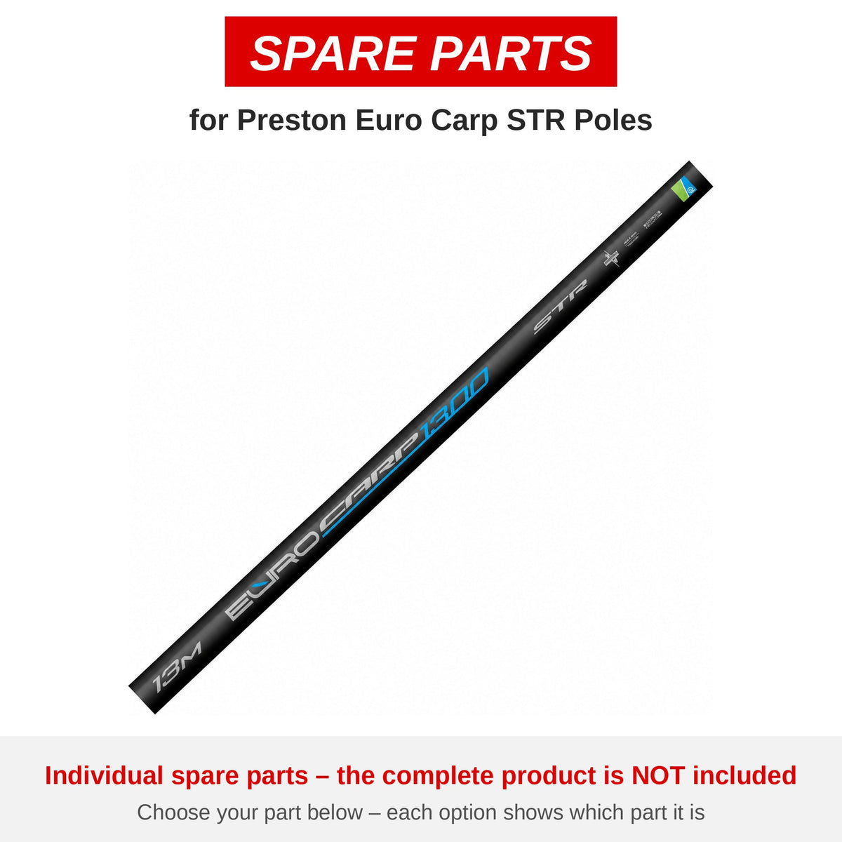 Preston Euro Carp STR Poles – onderdelen (P0240077)