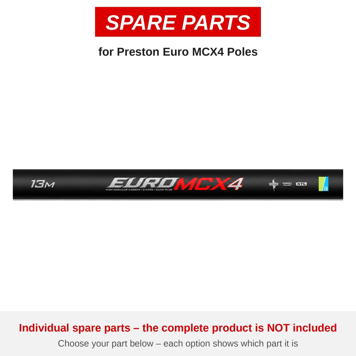 Preston Euro MCX4 Poles – onderdelen (P0240092)