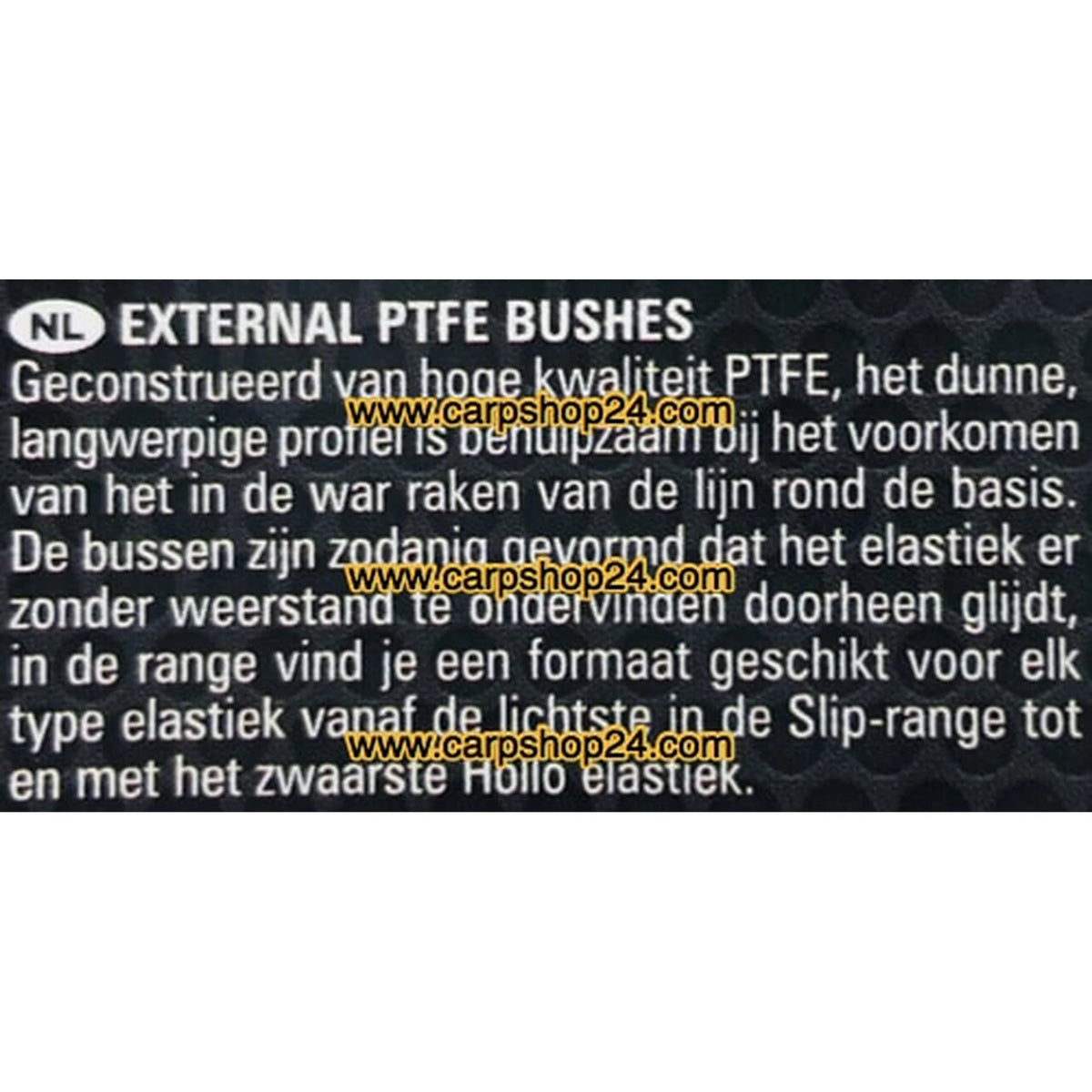 Nederlandse informatie over Preston External PTFE Bushes