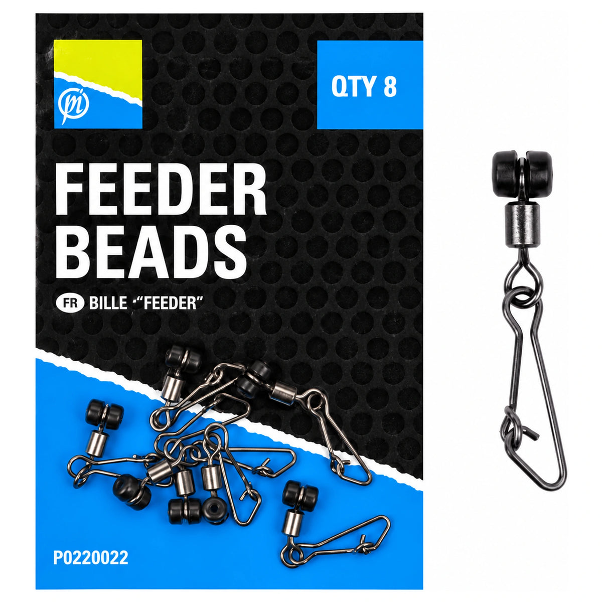 Preston Feeder Bead feederkralen met snelwisselwartel, 8 stuks
