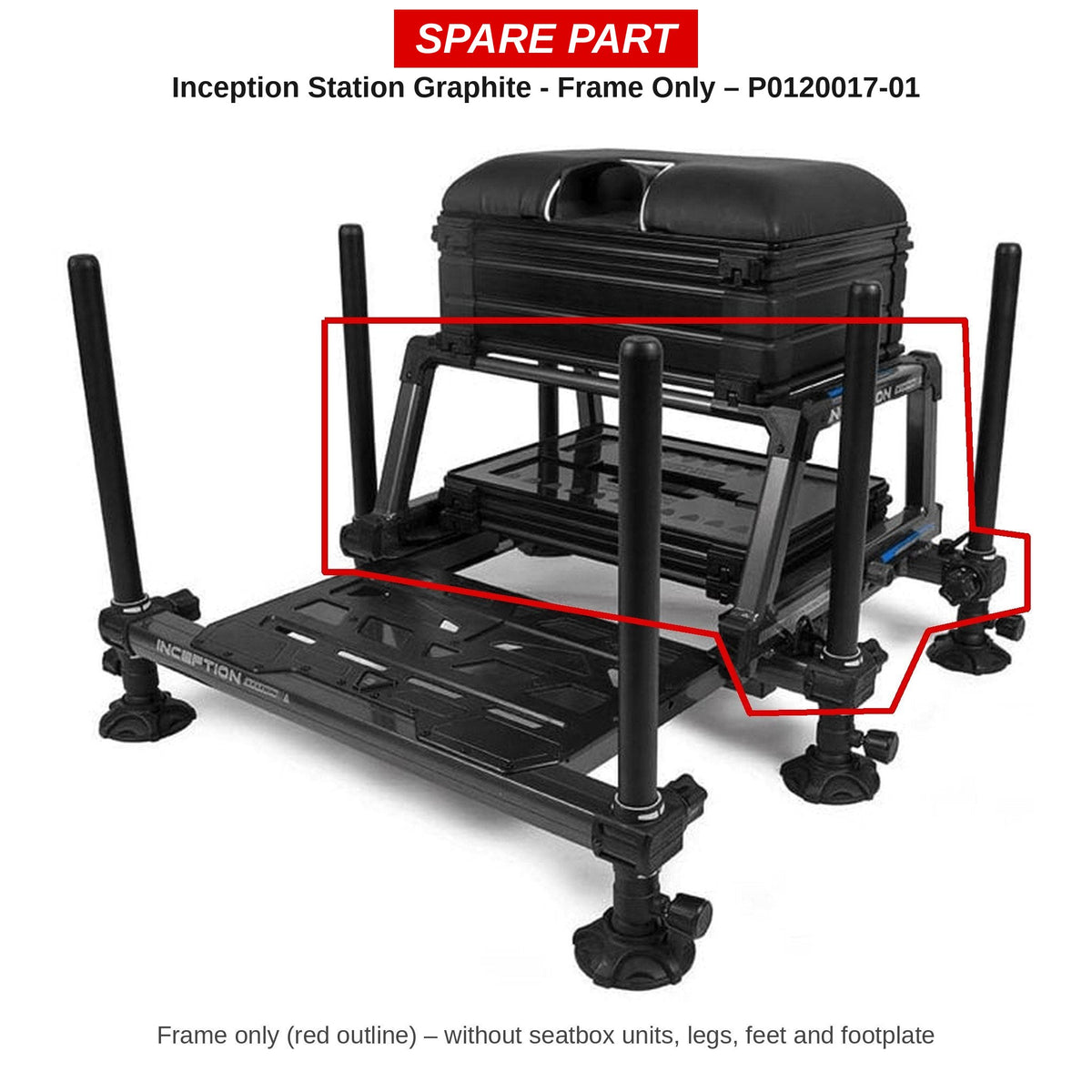 Preston Frame (los) voor Inception Station Graphite zitkist – P0120017-01