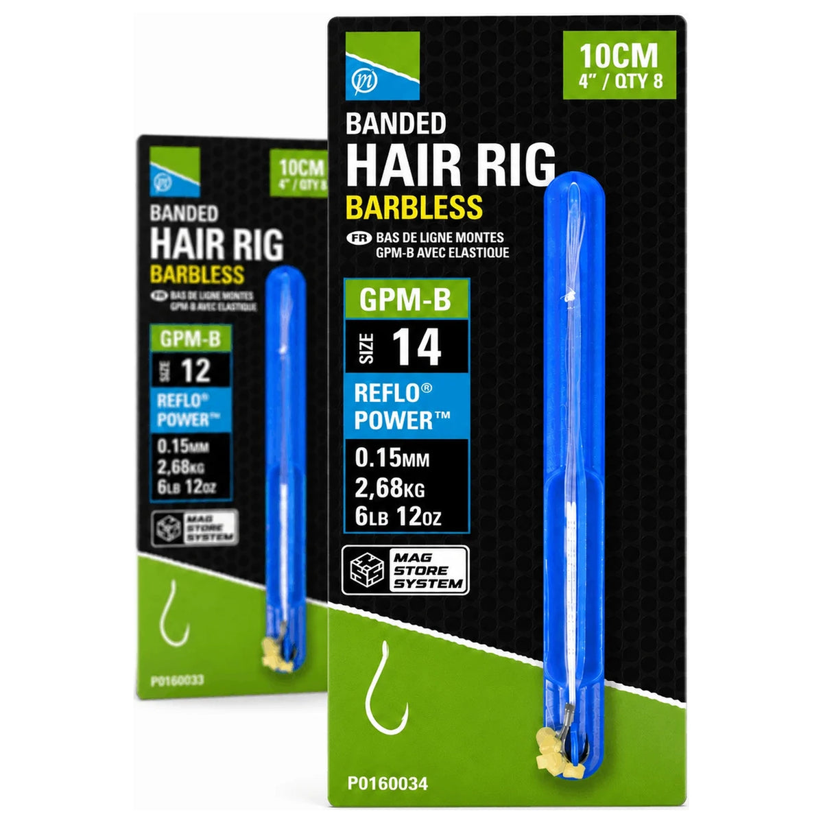 Preston GPM-B Banded Hair Rigs haakmaat 12 en 14