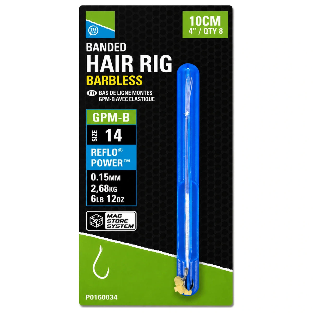 Preston GPM-B Banded Hair Rigs haakmaat 14, 0,15 mm