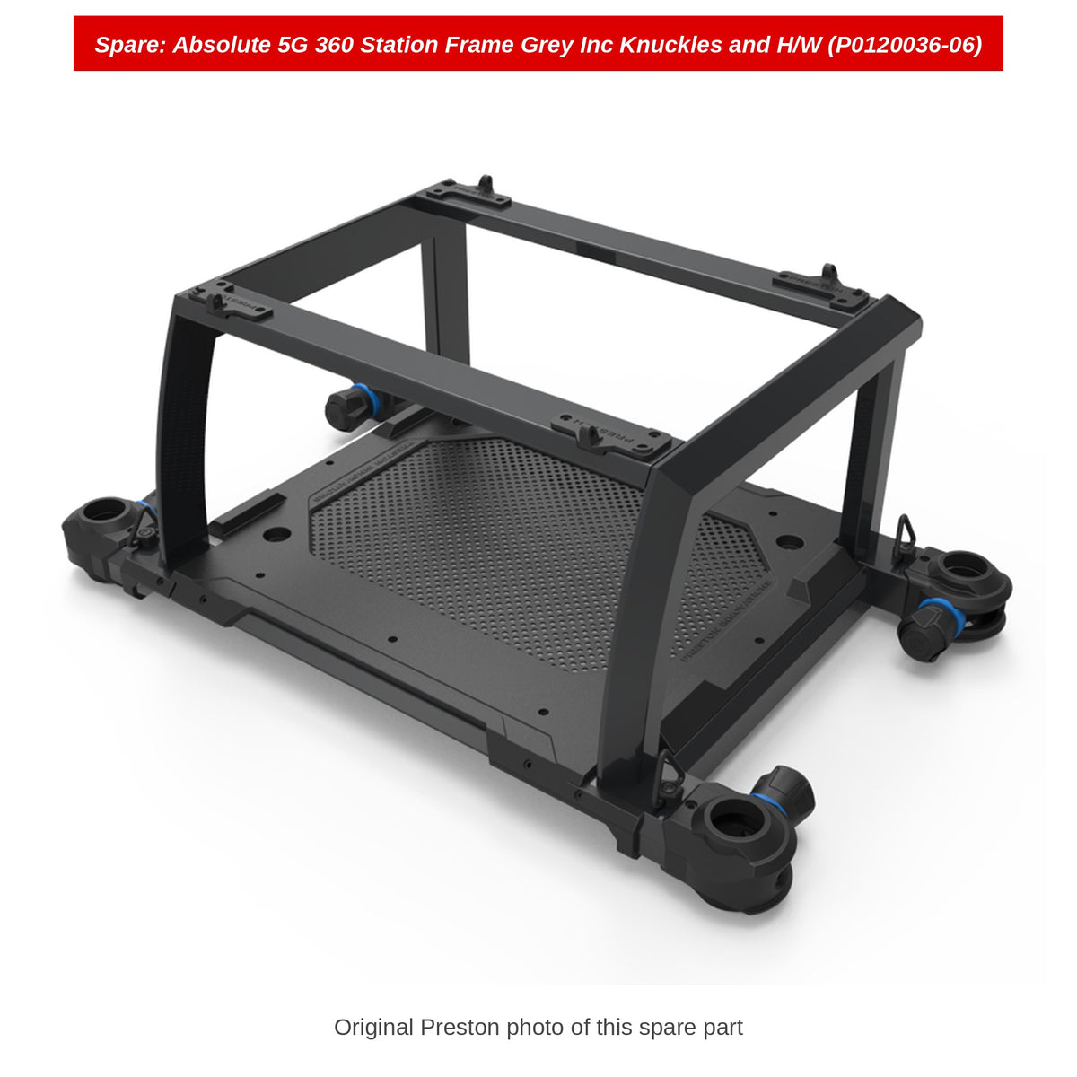 Preston Grijs frame met klemmen en handwieltjes voor Absolute 5G 360 Station – P0120036-06