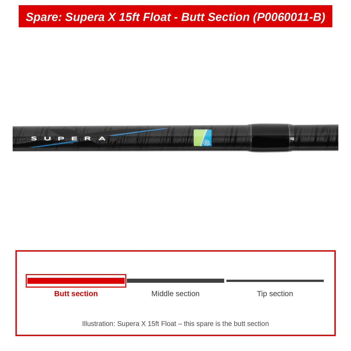 Preston Handdeel voor Supera X 15ft Float hengel – P0060011-B