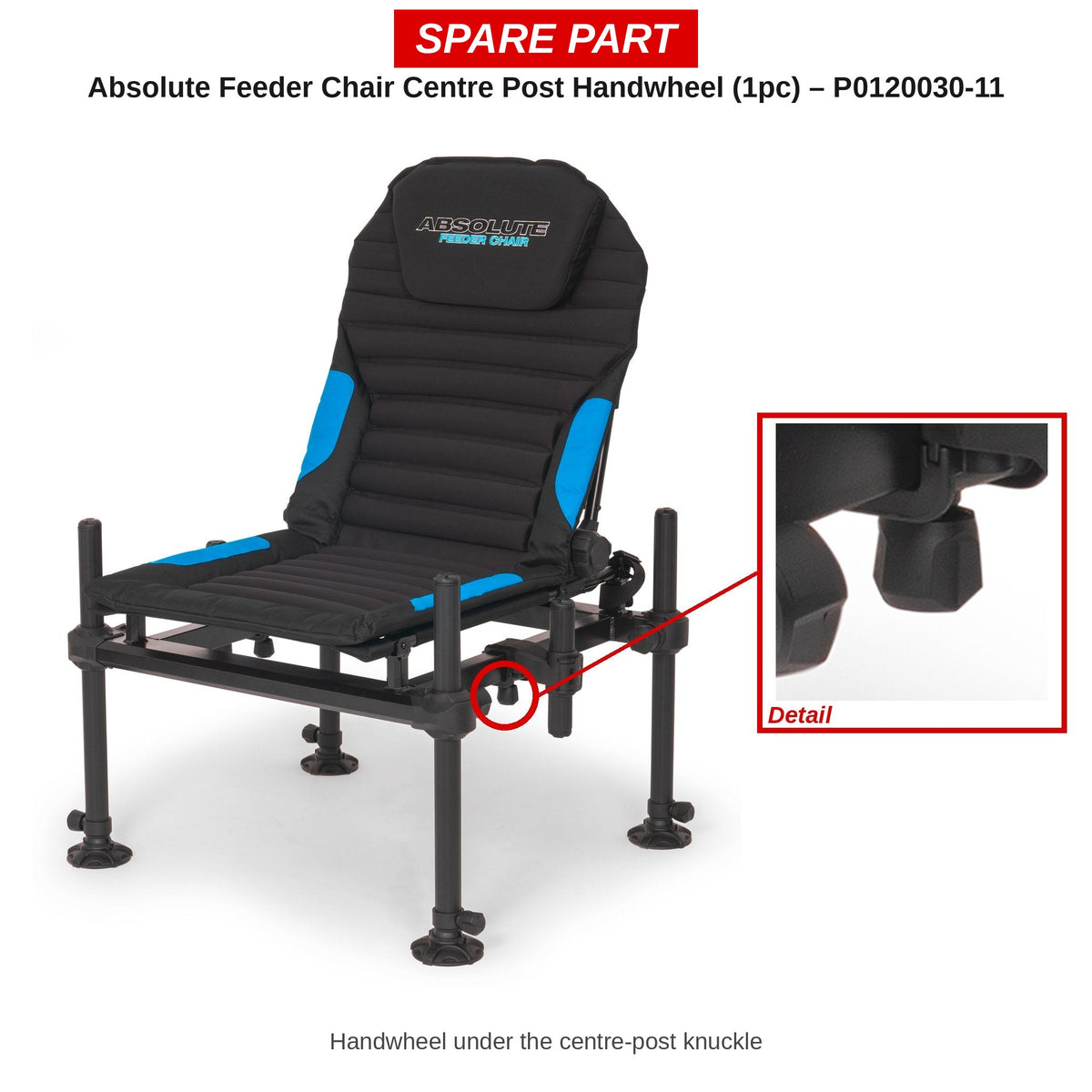 Preston Handwieltje middenpaal voor Absolute 36 feederstoel – P0120030-11