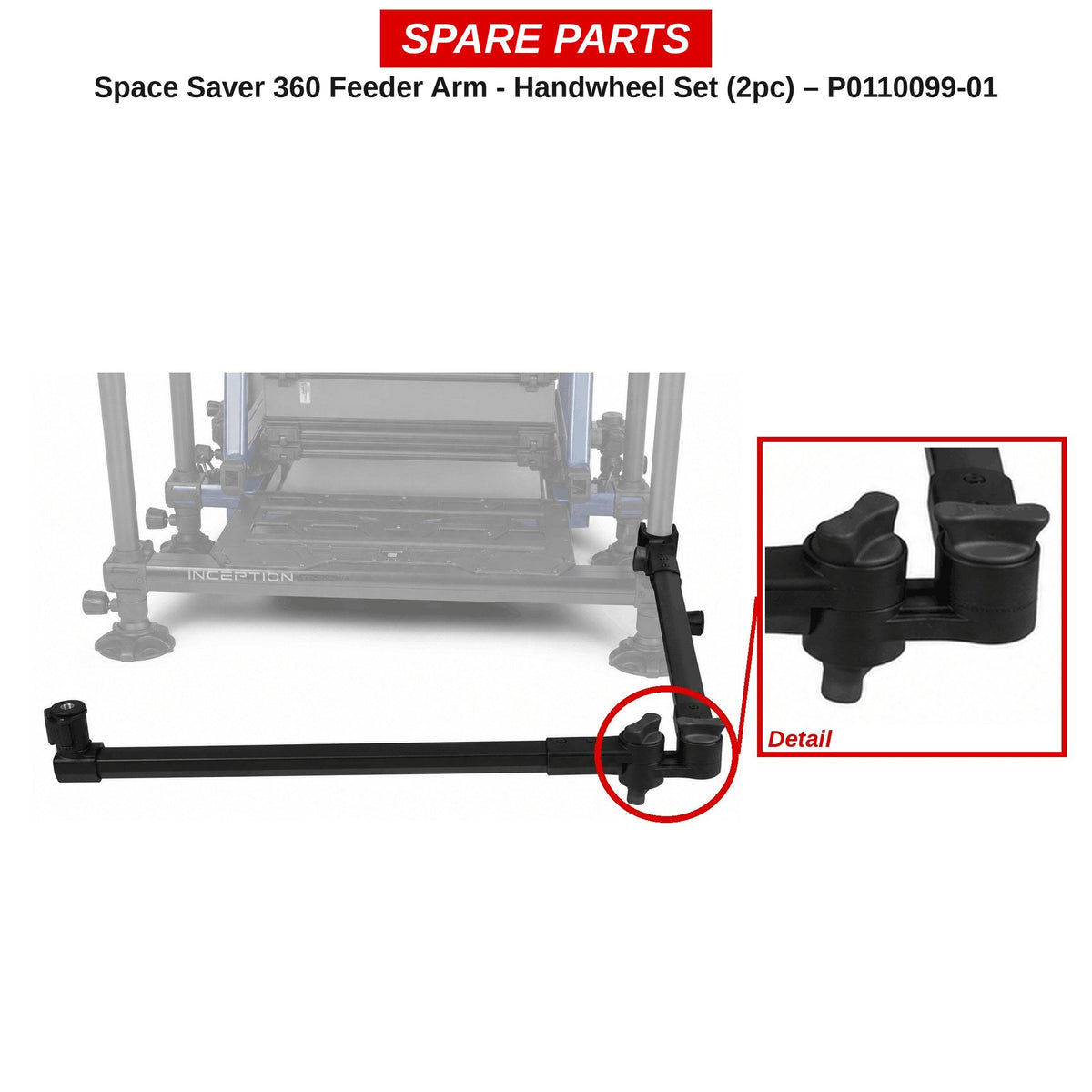 Preston Handwieltjesset voor Space Saver 360 feederarm – P0110099-01