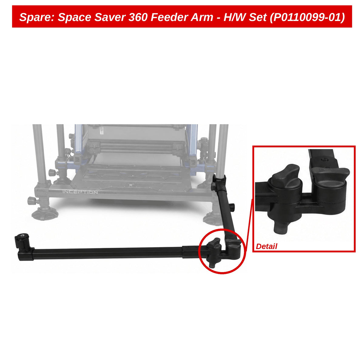 Preston Handwieltjesset voor Space Saver 360 feederarm – P0110099-01