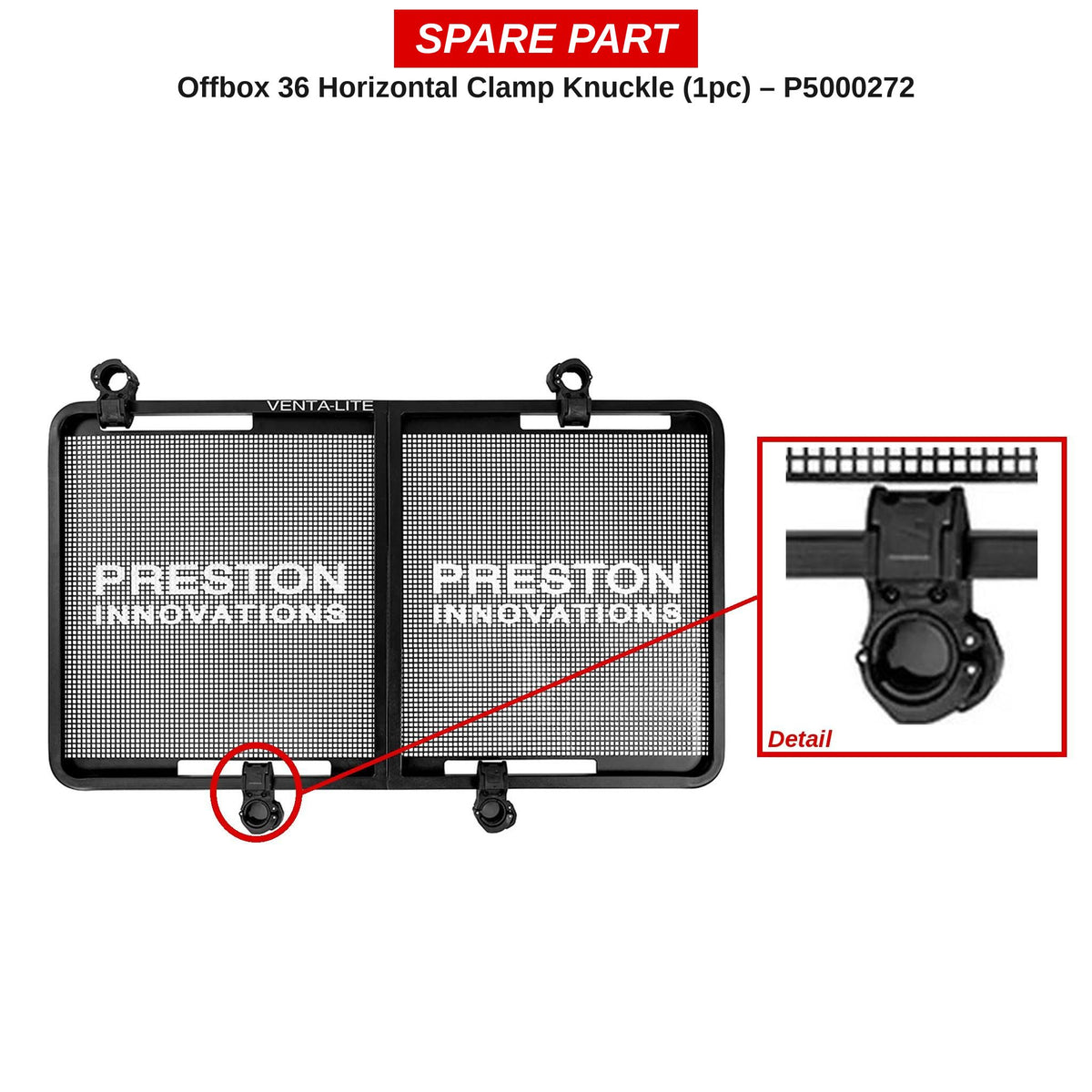 Preston Horizontale klem (knuckle) voor Offbox 36 – P5000272