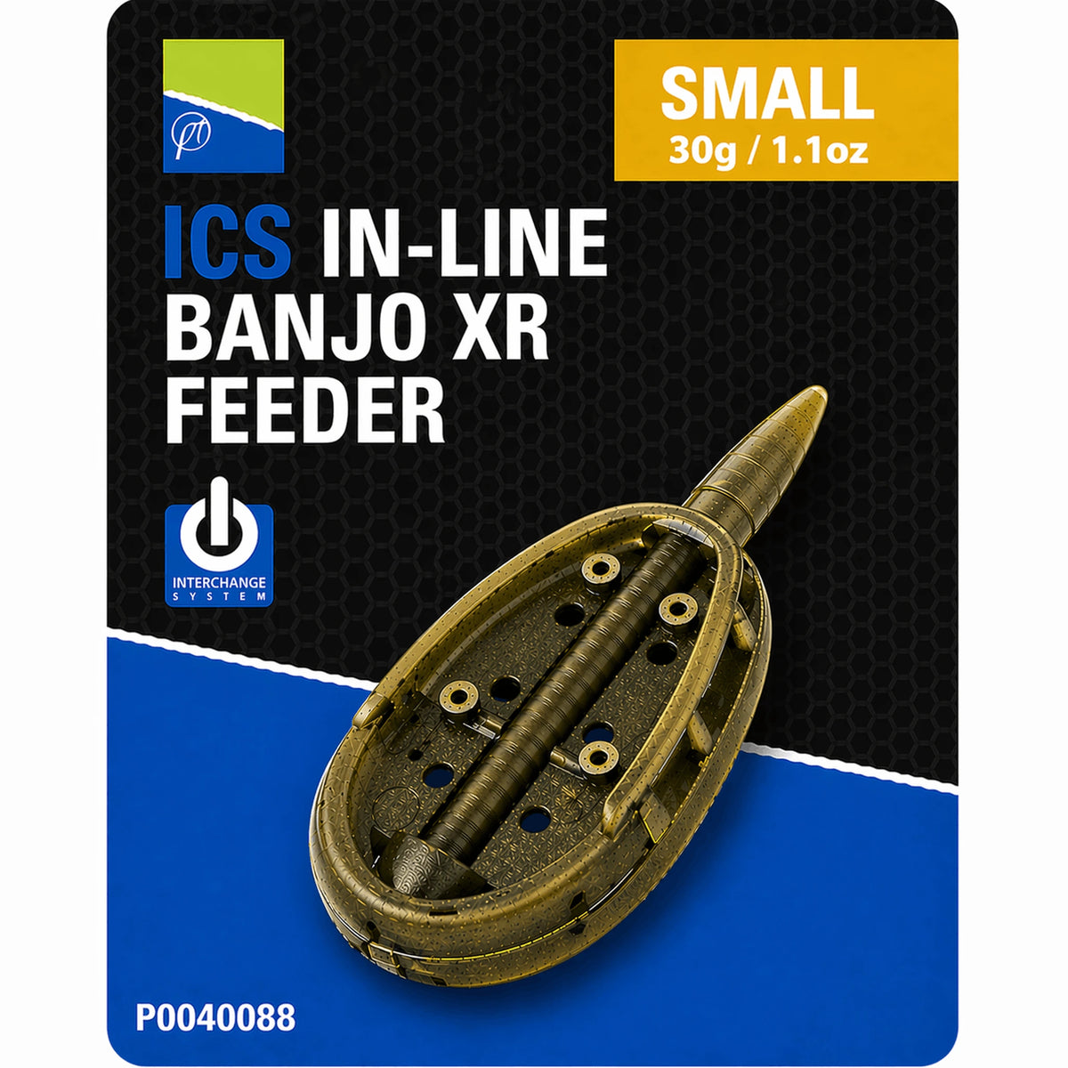 Preston ICS In-line Banjo XR Feeder Small 30 g – verpakking en feeder